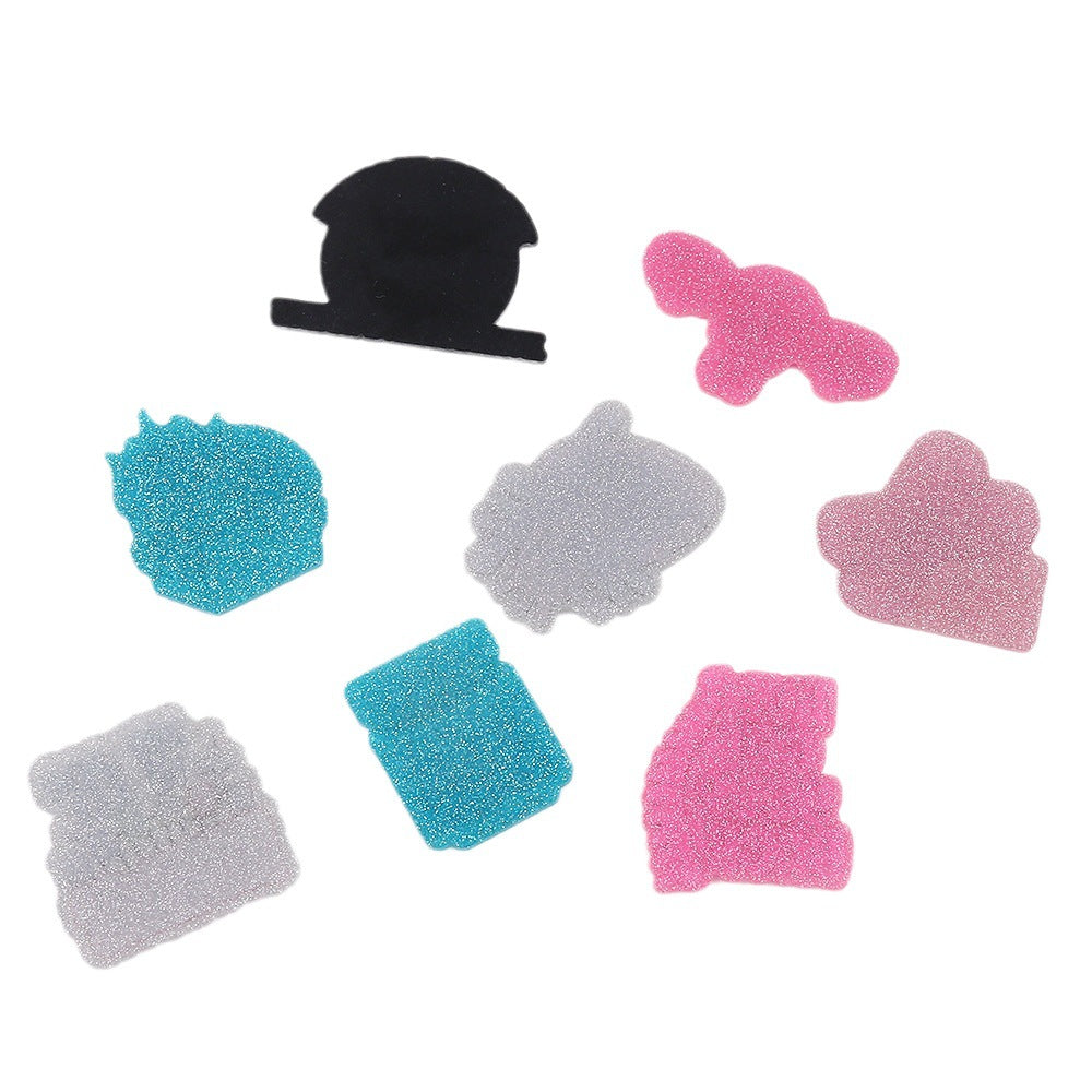 Wholesale 10pcs FlatBack Loose Powder Cartoon Acrylic Pin Cute DIY Patch